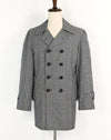 Vintage 60s Blue Grey Plaid TOWNCRAFT PLUS Trench Coat - 40
