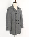 Vintage 60s Blue Grey Plaid TOWNCRAFT PLUS Trench Coat - 40