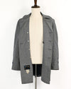 Vintage 60s Blue Grey Plaid TOWNCRAFT PLUS Trench Coat - 40