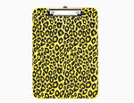 Yellow & Black Leopard Print Clipboard