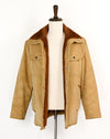 Vintage 70s Tan Suede & Brown Faux Fur TOWNCRAFT JCPENNY Lined Snap Button Coat - M