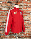 メンズ Vintage 80s Flight Apparel, Ind. CRC レッド ジップアップ レーシング ジャケット - M