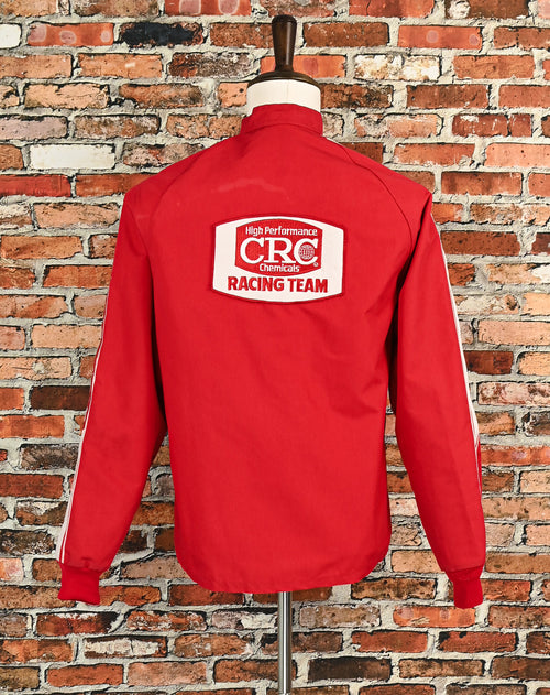 メンズ Vintage 80s Flight Apparel, Ind. CRC レッド ジップアップ レーシング ジャケット - M