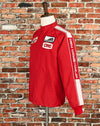 メンズ Vintage 80s Flight Apparel, Ind. CRC レッド ジップアップ レーシング ジャケット - M