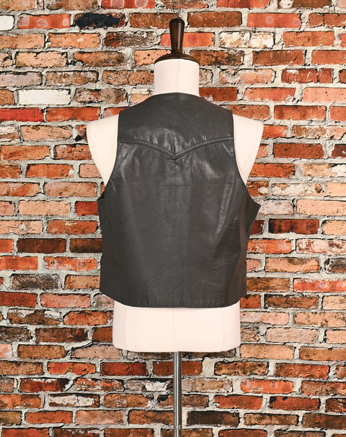 Vintage Grey Leather PIONEER WEAR Leather Vest - 40