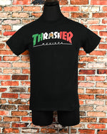 Black THRASHER Mexico Skate T-Shirt - M