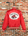 Vintage Red BIRDIE By Richard A. Leslie "Wright Trucking Coalville, Utah" Bomber Jacket - M