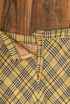 Vintage Beige & Brown Plaid DUDLEY High Waisted Wool Midi Skirt - 7/8