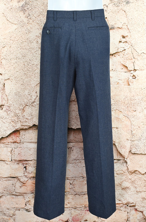 Vintage 70s Dark Bluish Grey HAGGAR Polyester Dress Pants - 34 X 30