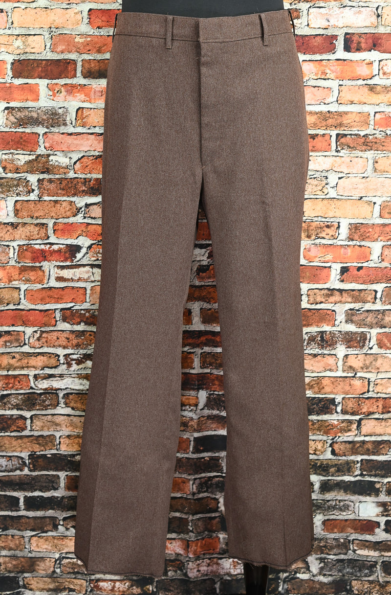 Vintage 70s Brown LEVI'S Sportswear Action Slacks Polyester Dress Pants