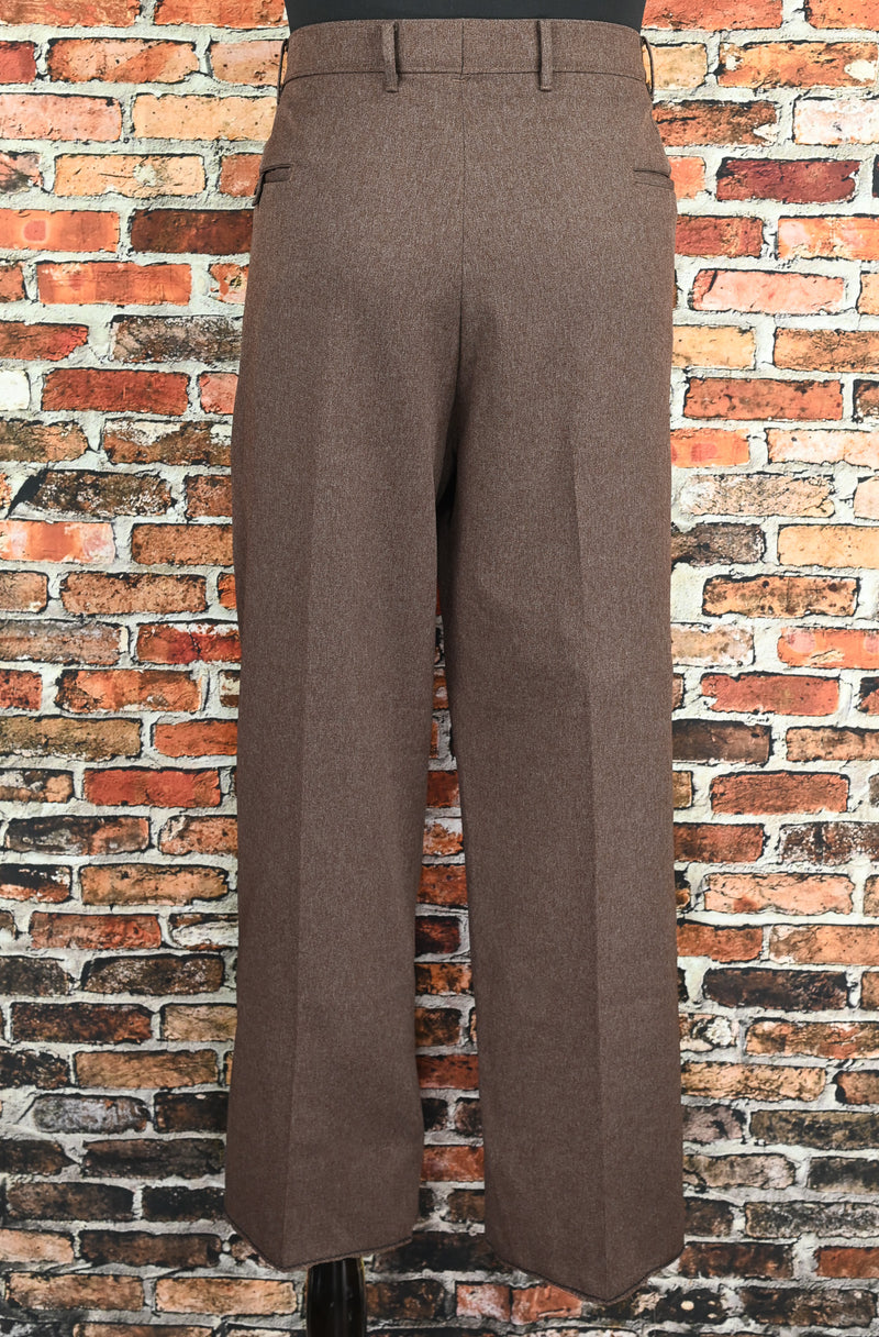 Vintage 70s Brown LEVI'S Sportswear Action Slacks Polyester Dress Pants