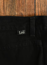 Vintage 80's Black LEE High Waisted Straight Leg Pocketless Back Jeans - 12 Long