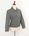Vintage 90s Black & Grey PENDLETON Wool Zip Up Harrington Jacket - 12