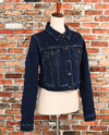 Vintage 90s Dark Wash WRANGLER Cropped Denim Western Jacket