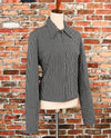 Vintage 80s Black & White UNBRANDED Gingham Zip Up Jacket