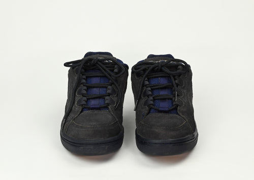 IN BOX - Vintage 90s Black & Blue Suede DUFFS SKATEBOARDING "Lando" Shoes - 8-1/2