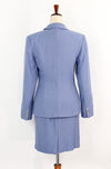 Vintage 80s/90s Periwinkle Wool GRUPPO AMERICANO Skirt Suit Set - 8