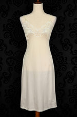 Vintage 60s Ivory VIOLETTE Nylon Nightgown Slip Dress - 34