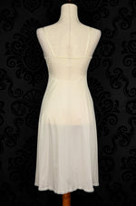 Vintage 60s Ivory VIOLETTE Nylon Nightgown Slip Dress - 34