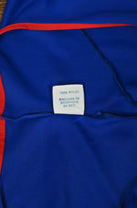 Vintage Royal Blue and Red Embroidered Lips Nylon Nightgown - LG