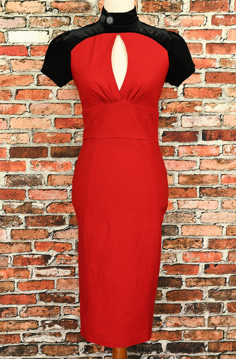 rockabilly bodycon dress Black office dress;)