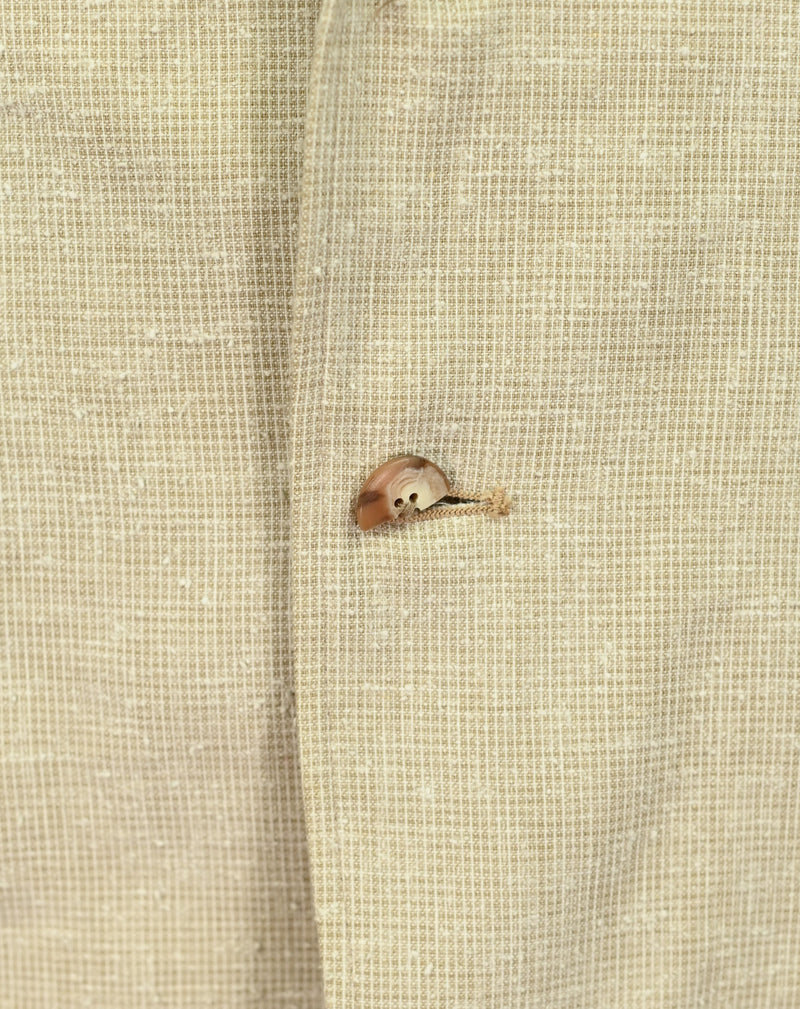 Vintage 70s Beige & White Tweed PANHANDLE SLIM Western Sports Coat - 44L