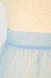 Vintage 50s Blue Chiffon & White Lace Half Apron