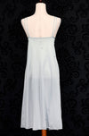 Vintage 80s Light Blue Floral ROMANTIC COURT Nightgown & Robe Set - LG