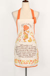 Vintage 70s Orange & White HOLLY HOBBIE "Love's a stirrin'" Full Apron