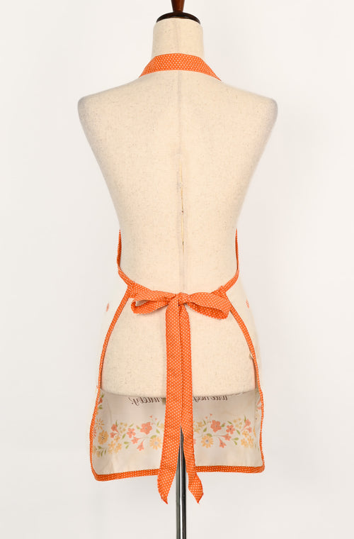 Vintage 70s Orange & White HOLLY HOBBIE "Love's a stirrin'" Full Apron