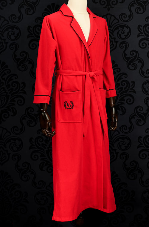 Vintage 70s Red PIERRE CARDIN Full Length Robe - M