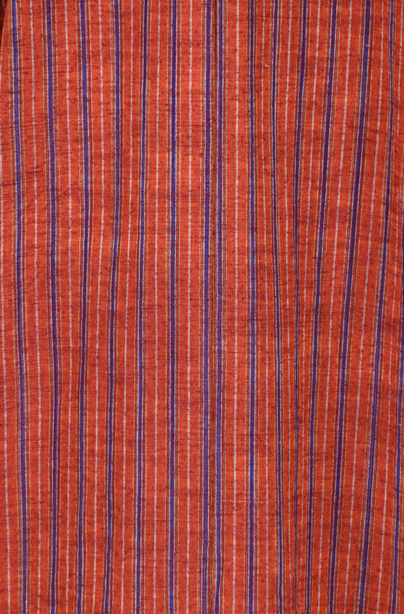 Vintage Red & Blue Striped Komon Kimono