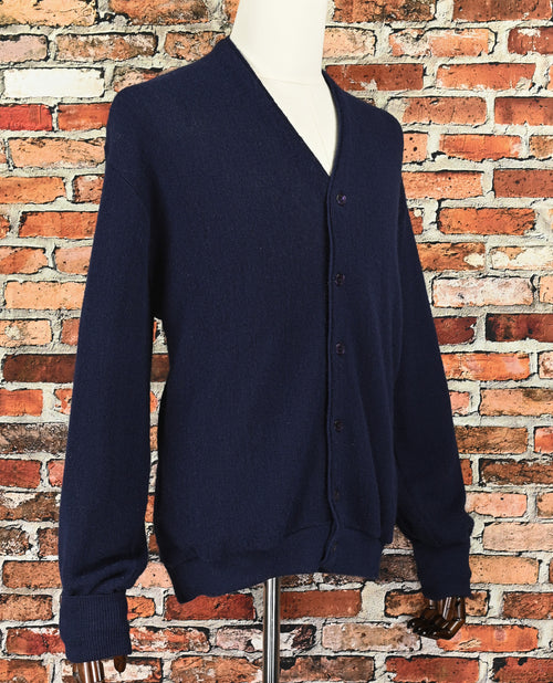 Vintage 80s Dark Blue JANTZEN Acrylic Cardigan Sweater - XL