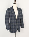 Vintage 60s Blue Plaid KINGSRIDGE Polyester Sports Coat - 42 Reg.