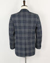 Vintage 60s Blue Plaid KINGSRIDGE Polyester Sports Coat - 42 Reg.