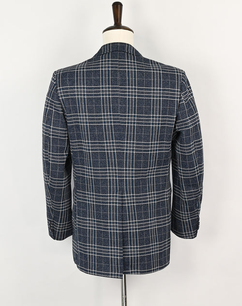 Vintage 60s Blue Plaid KINGSRIDGE Polyester Sports Coat - 42 Reg.