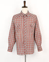 Grey & Reddish Pink Plaid WRANGLER Long Sleeve Snap Button Dress Shirt