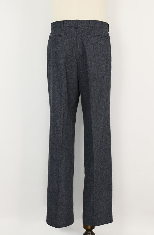 Vintage 70s/80s Blue Gray HAGGAR Polyester Wool Dress Pants - 34 X 32