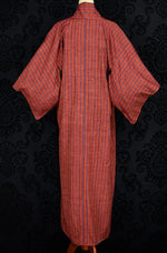 Vintage Red & Blue Striped Komon Kimono