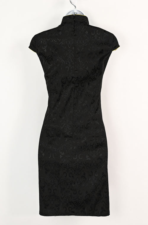 Black Floral Traditional Chinese Phoenix Cheongsam Qipao Dress