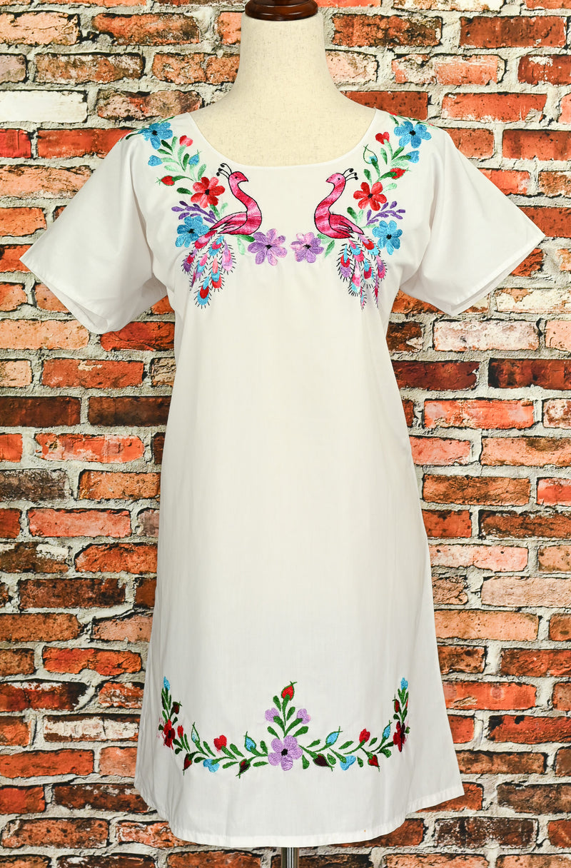 white peasant dress embroidered Shyanne Women's Off White Embroidered Lace Peasant Dress
