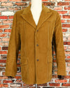 Vintage 70s Tannish Brown PIONEER WEAR Corduroy Blazer Jacket - 44