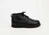 Black SIMPLE "Dylan" Textured Leather Lace Up Chukka Shoes - 10-1/2