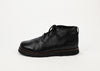 Black SIMPLE "Dylan" Textured Leather Lace Up Chukka Shoes - 10-1/2