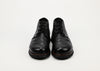 Black SIMPLE "Dylan" Textured Leather Lace Up Chukka Shoes - 10-1/2