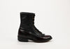 Vintage 80s/90s Black & Maroon Leather LAREDO Kiltie Lace Up Roper Boots - 6-1/2
