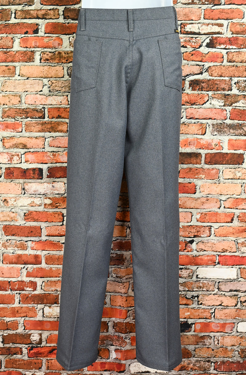 wrangler polyester dress pants Men's Wrancher Jean Made from 100 percent texturized polyester stretch twill Vintage 70s Grey WRANGLER Polyester
