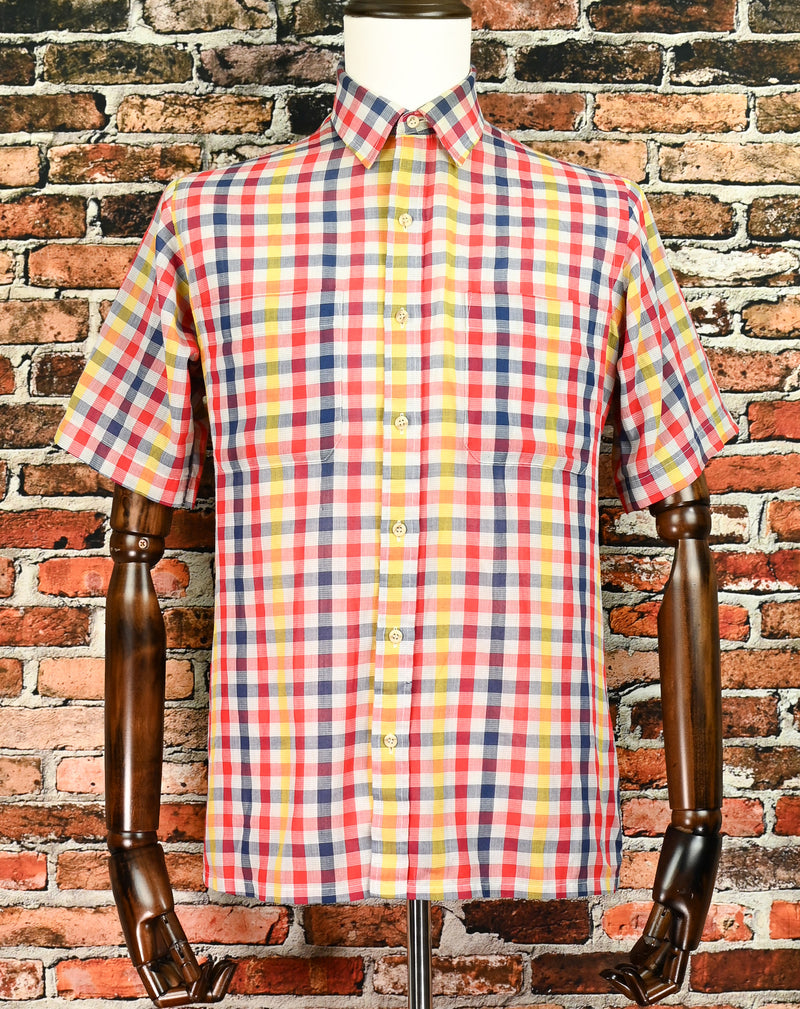 Vintage 90s Plaid ARROW SPORTSWEAR Short Sleeve Button Up Shirt - M