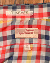 Vintage 90s Plaid ARROW SPORTSWEAR Short Sleeve Button Up Shirt - M