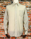 Vintage Brown & Green Striped STECK'S WEAR-HAUS Long Sleeve Button Up